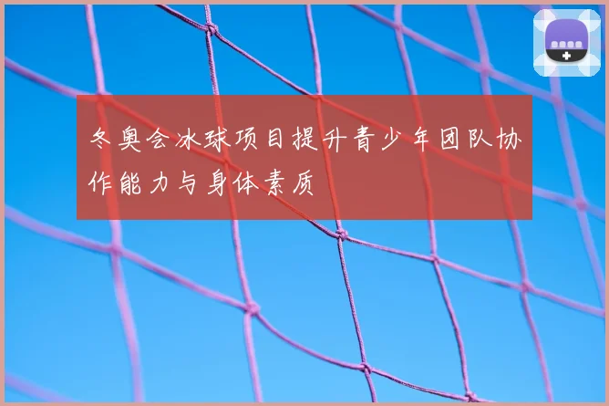 冬奥会冰球项目提升青少年团队协作能力与身体素质